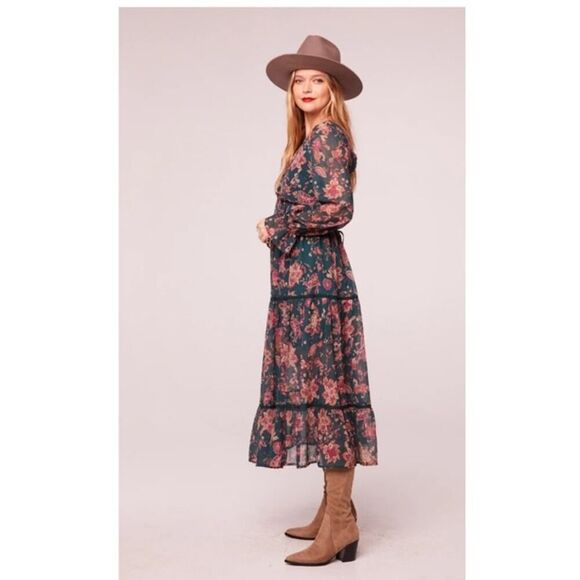 Band of Gypsies We The Free Wrap Dress Size Medium - Picture 3 of 14